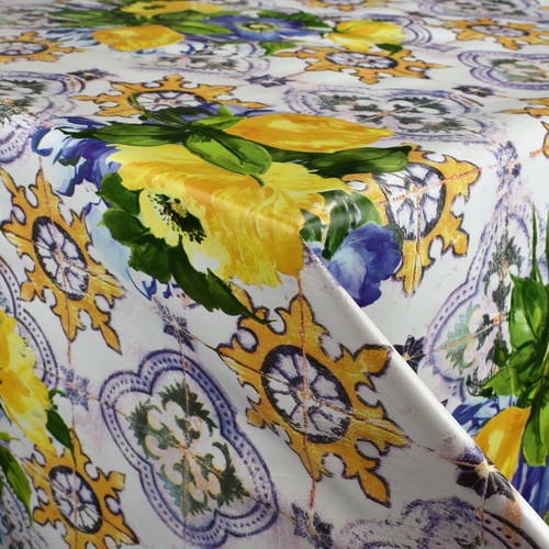Wachstuch tischdecke blumen - wachstuch,
